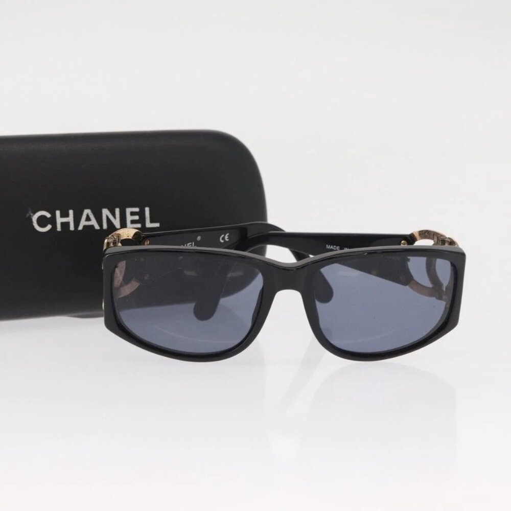 CHANEL Sunglasses plastic Black CC Auth BA9021 - Picture 12 of 14